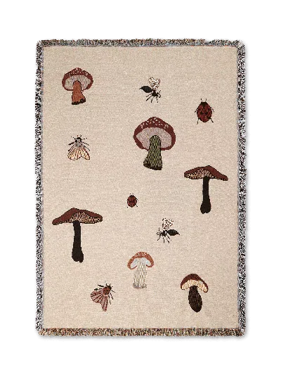 Ferm Living Forest Tapestry Blanket In Neutral