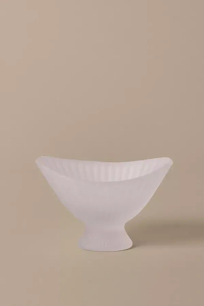 Ferm Living Fountain Small Glass Bowl In White