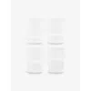 Ferm Living Frosted Ripple Geometric-contour Drinking Glasses Set Of Four In Frosted