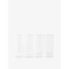 Ferm Living Ripple Geometric-contour Long Drinking Glasses Set Of Four In Frosted