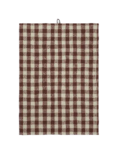 Ferm Living Hale Tea Towel In Brown