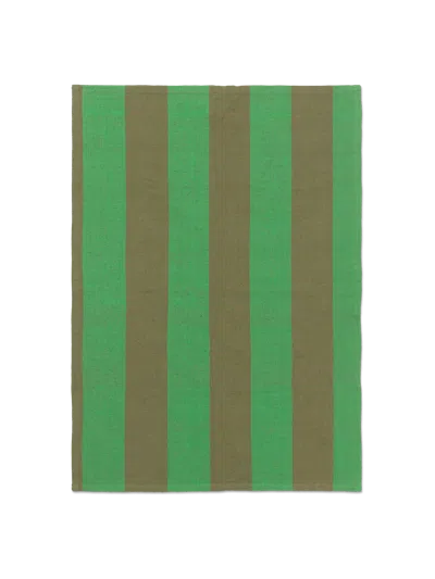 Ferm Living Hale Tea Towel In Green