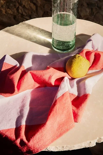 Ferm Living Hale Tea Towel In Red