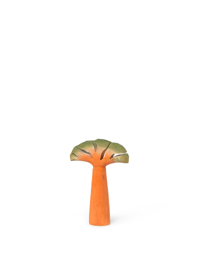 Ferm Living Hand-carved Baobab Tree In Orange