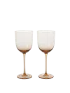Ferm Living Blush Host Red Glass Wine Glasses Set Of 2