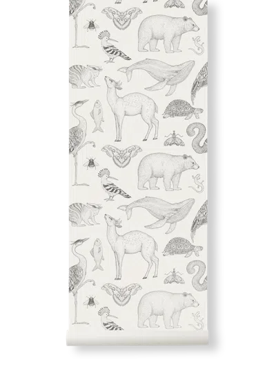 Ferm Living Katie Scott Wallpaper In Gray