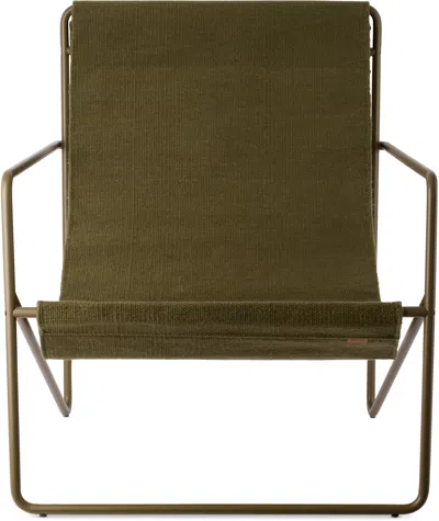 Ferm Living Khaki Desert Lounge Chair In Green
