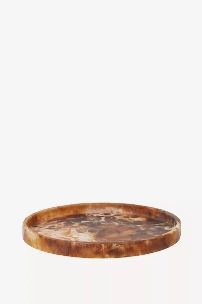 Ferm Living Large Round Mist Tray In Brown