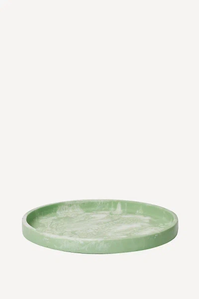 Ferm Living Large Round Mist Tray In Green