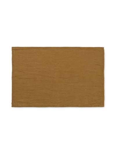 Ferm Living Linen Placemat In Green