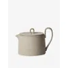 Ferm Living Off White Flow Stoneware Teapot 20cm