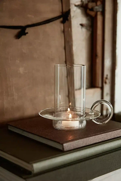 Ferm Living Luce Glass Candle Holder In Transparent