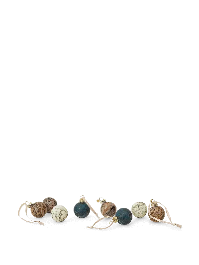 Ferm Living Marble Baubles In Multi