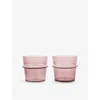 Ferm Living Mauve Boya Low Tumbler Glasses Set Of Two