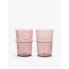 Ferm Living Mauve Boya Tall Tumbler Glasses Set Of Two