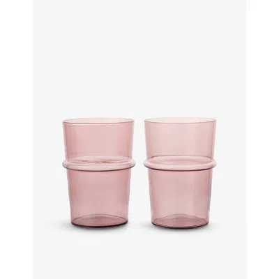Ferm Living Mauve Boya Tall Tumbler Glasses Set Of Two