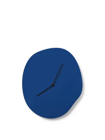 Ferm Living Melt Wall Clock In Blue