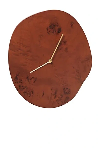Ferm Living Melt Wall Clock In Brown