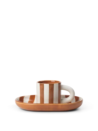 Ferm Living Milu Snack Set In Brown