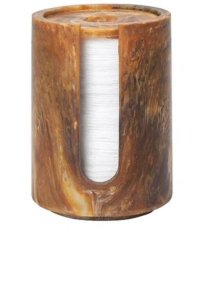 Ferm Living Mist Cotton Pad Holder In Brown