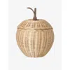 Ferm Living Natural Apple Braided Rattan Large Storage Basket