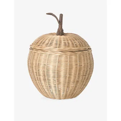 Ferm Living Natural Apple Braided Rattan Large Storage Basket
