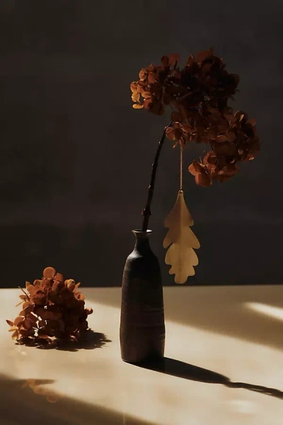 Ferm Living Oak Leaf Ornaments, Set Of 4 In Gold