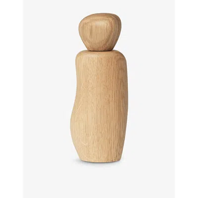 Ferm Living Pebble Wooden Seasoning Grinder 18.8cm In Brown
