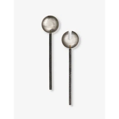 FERM LIVING STAINLESS STEEL OBRA TEXTURED-HANDLE STAINLESS-STEEL SALAD SERVERS