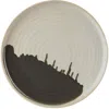 Ferm Living Off-white & Black Omhu Centerpiece Plate In Off-white/charcoal
