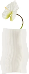 Ferm Living Off-white Moire Vase In Off-white