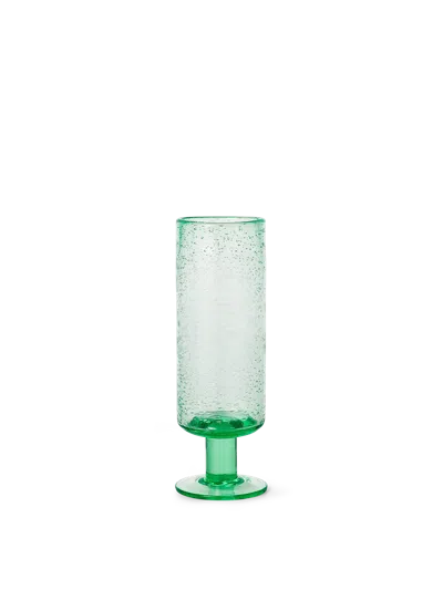 Ferm Living Oli Champagne Flute In Green
