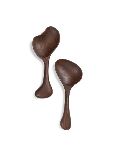 Ferm Living Os Salad Servers In Brown
