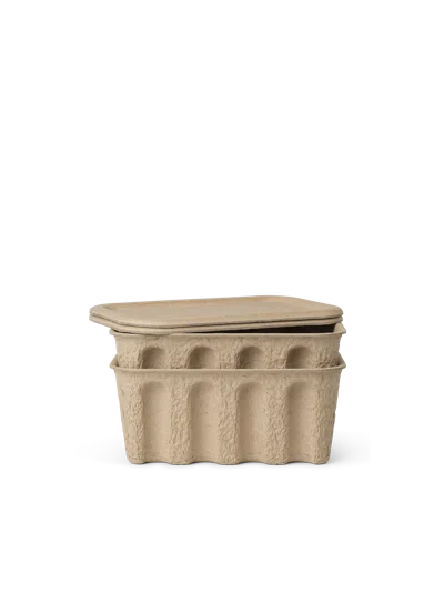 Ferm Living Paper Pulp Box In Neutral