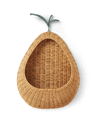 Ferm Living Pear Braided Wall Pocket In Neutral