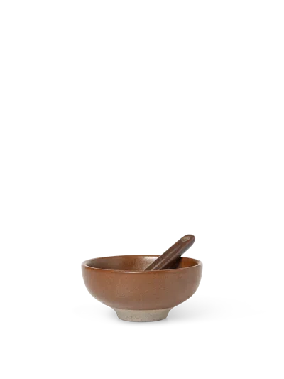 Ferm Living Petite Salt Set In Brown