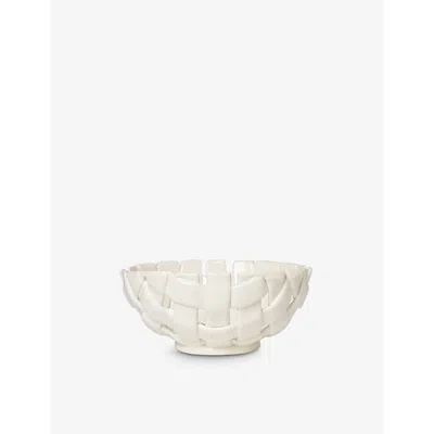 Ferm Living Off-white Plait Glazed-ceramic Bowl 24cm