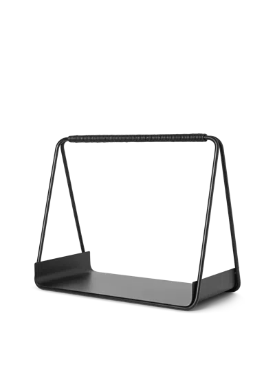 Ferm Living Port Wood Basket In Black