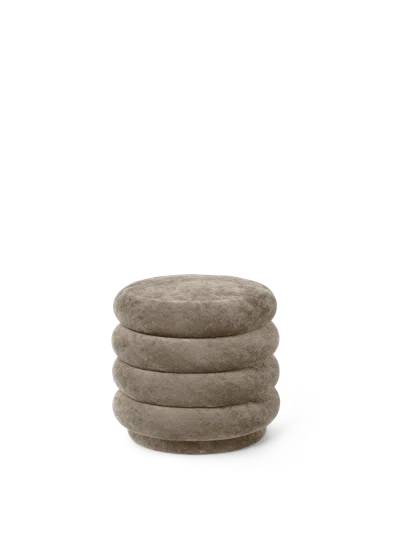 Ferm Living Pouf Round In Gray