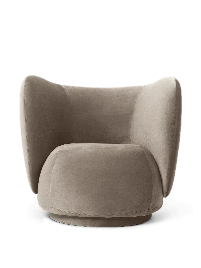 Ferm Living Rico Lounge Chair In Gray
