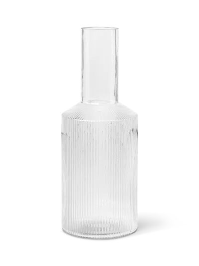 Ferm Living Ripple Carafe In Transparent