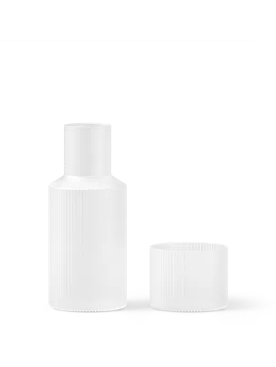 Ferm Living Ripple Carafe Set In White