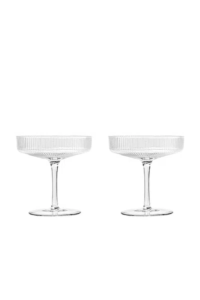 Ferm Living Ripple Champagne Saucers In Neutral