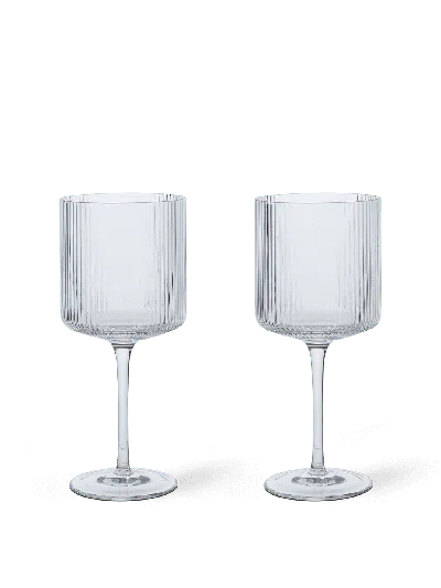 Ferm Living Ripple Red Wine Glasses In Multi