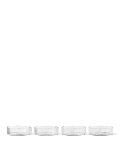 Ferm Living Ripple Serving Bowls In Transparent