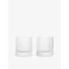 Ferm Living Clear Ripple Set Of Two Glass Tumbler Glasses 9cm In Transparent