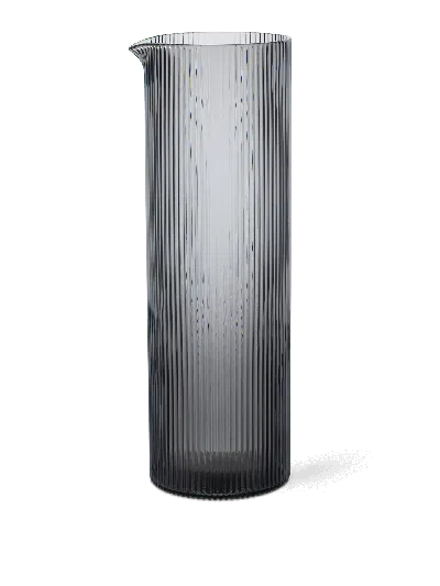 Ferm Living Ripple Water Jug In Grey