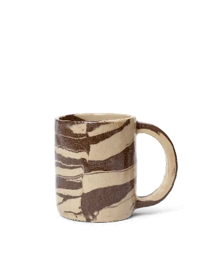 Ferm Living Ryu Mug In Brown