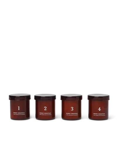 Ferm Living Scented Advent Candles In Brown