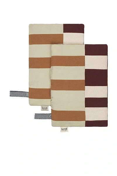 Ferm Living Section Pot Holder Set Of 2 In Multi